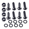 Car Fasteners Black License Plate Screws  Stainless Steel Bolts Caps