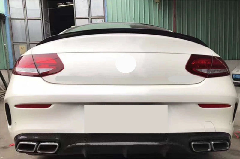 Mercedes-Benz C-Class W205 Coupe 2DR Rear Spoiler Wing ABS Black (2015-2021)