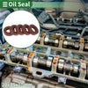Rotary Shaft Seal FKM Rubber 20x35x10mm Brown 5 Pcs