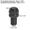 Motorcycle Pair 7/8" 22mm Black Handlebar End Grips Bar Ends