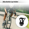 Motorcycle / Bicycle Black Silver PU Aluminum Alloy Water Bottle Cup Holder