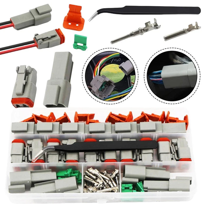 Automotive and Marine Applications 10 Sets Waterproof Wire Connectors Gray