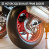Honda White  Motorcycle Frame Slider Exhaust Crash Fall Protector