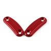 Kawasaki ZX-10R Red Rearview Mirror Block Off Base Plates Cover (2011-2015)