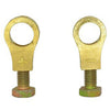 2 x Pure Brass Battery Terminal Top Post Wire End