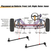 Chrysler Voyager 6 x Front Inner Outer Tie Rod Ends & Sway Bar Links (01-03)