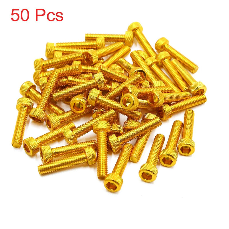 Motorcycle Bolts / 50pcs / M6 x 30mm Hex Socket