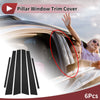 Honda Civic (2001-2005) Black 6 Pcs Car Door Pillar Window Trim
