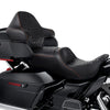 Harley Touring Black 2-Up Driver Passenger Seat Backrest (2014-2023)