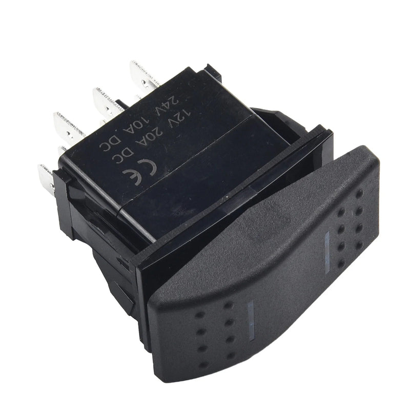 Momentary Rocker Switch 12V/20A 7Pin DPDT Blue LED Light Model