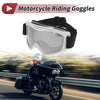 Motorcycle Riding Goggles Silver Tone Lens White Frame PC Cycling Sunglasses