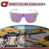 Motorcycle Riding Goggles Purple Lens White Frame Tri-Acetyl Cellulose