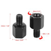 2 x 8mm LH to 8mm RH Black Motorcycle Rearview Mirrors Adapter Bolts Screws