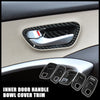 Dodge Carbon Fiber Pattern Black Inner Door Handle Bowl Cover Trim
