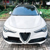 Alfa Romeo Stelvio Gloss Black Front Bumper Fin Canards Splitter (17–25)