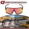 Goggles Motorcycle Riding Red Lens Black Frame Cycling Sunglasses