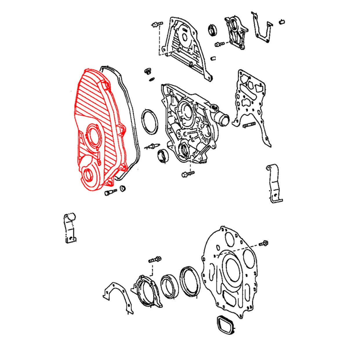 3L Timing Gear Case for Toyota Hilux Surf 4Runner LN130 LN135 1989-1996