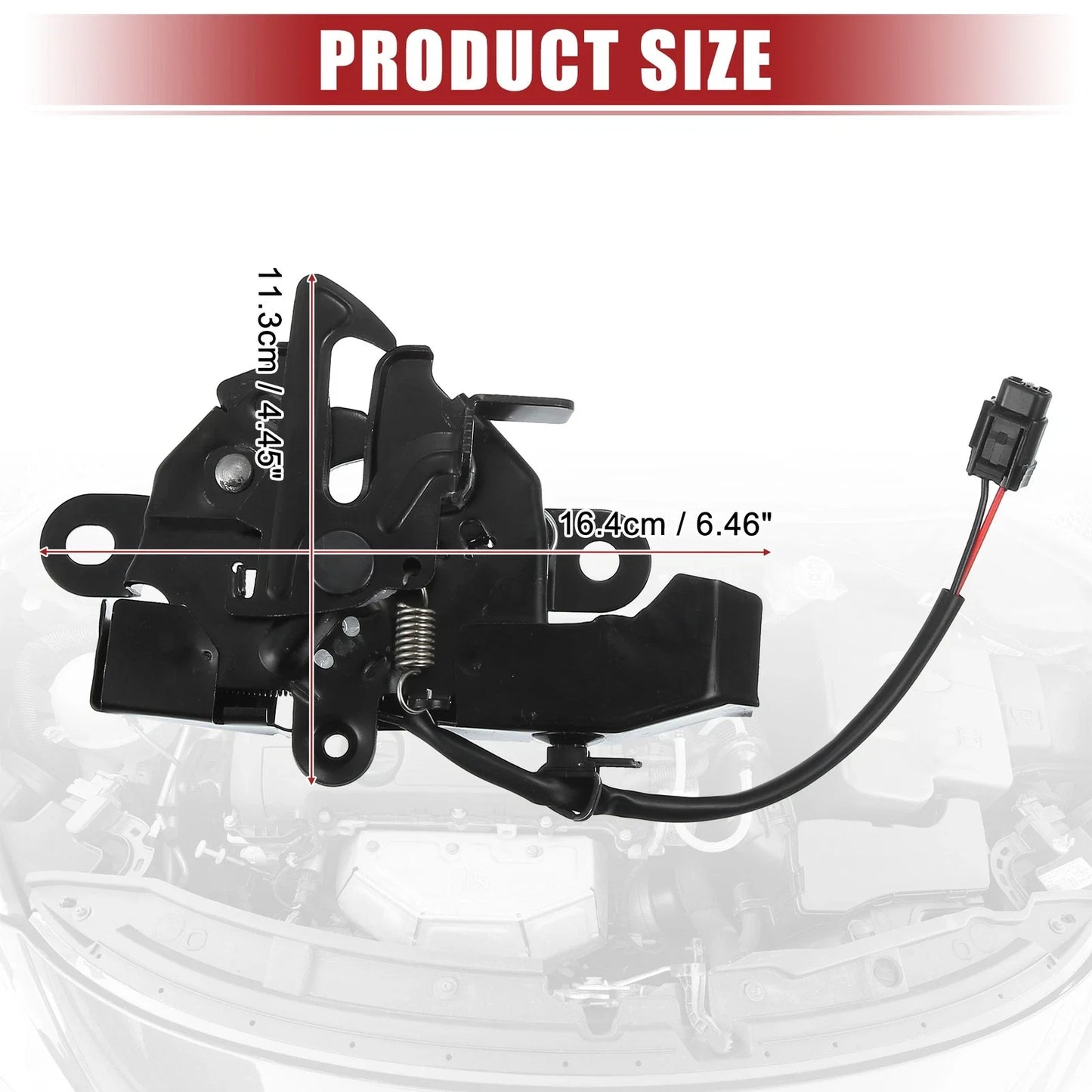 Bonnet Latch with Sensor for Toyota Sienna 2013-2020 - Black Replacement