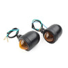 Harley Cafe Racer Bobber Chopper Black Motorcycle Turn Signal Lights