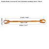 Motorcycle Lever Gold Tone 22mm Balance Bar Crossbar