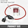 Car 40A Mini Blade Style Fuse Set with 12 AWG Holder