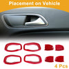Jeep Renegade (2015-2023) 4 x Red ABS Interior Door Handle Bowl Cover Trim