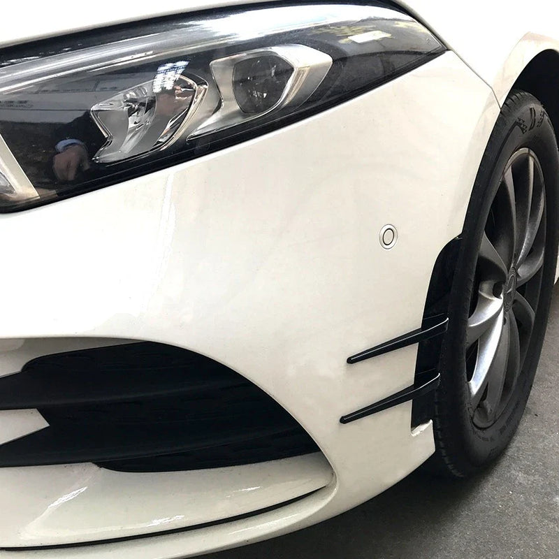 Benz A-Class Black Front Bumper Spoiler Side Air Intake Cover (2018–2023)