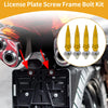 Universal Motorcycle M6 82mm License Plate Screws Cover 4 pcs