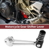 Bosuer M5 Folding Motorcycle Gear Shifter Lever - Silver Tone Black