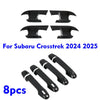 Subaru Crosstrek 8 Pcs Carbon Fiber Car Door Handle Bowl Cover Trim (2024–2025)