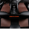 4 x PU Leather Car Floor Mats Black & Beige