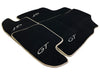 Bentley Continental GT 2012-2017 Black Carpets Beige Trim Floor Mats