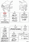 Toyota Hilux KUN35 KUN26 KUN25 KUN16 Front Grille Badge