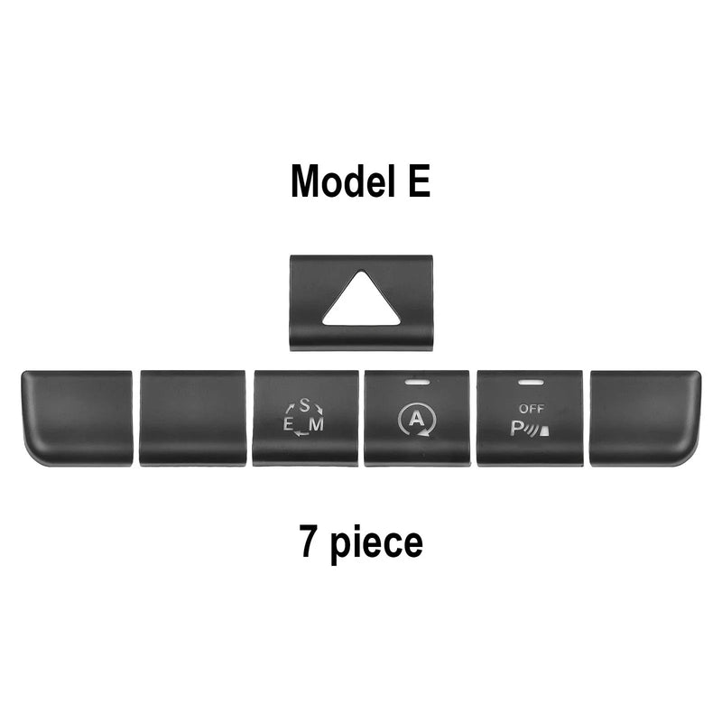 Mercedes-Benz Center Console Button Trim Sticker 7Pcs