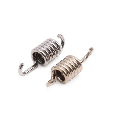 GY6 3pcs/Silver Tone Scooter Motorcycle Exhaust Muffler Pipe Swivel Spring