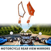Make Model Motorcycle Rear View Mirrors Prismatic Shape Handlebar Orange