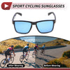 Motorcycle Riding Goggles Blue Lens Black, Blue Frame Tri-acetel Cellulose