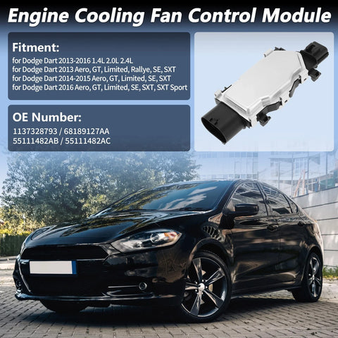 Dodge Dart Engine Cooling Fan Control Module Unit (2013-2016)