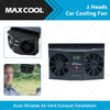 Auto Window Air Vent Exhaust Ventilation Solar Powered Car Cooling Fan