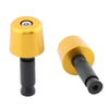 Universal Motorcycle Gold 1in Handlebar Hand Grips & End Caps