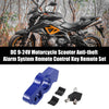 Motorcycle Handlebar Throttle Anti-Theft Blue Grip Lock Set