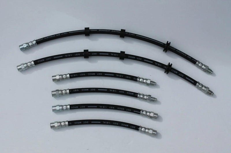 BMW 5 Series E34 E39 Non ASC Brake Hose Set (6) (1988-1995)
