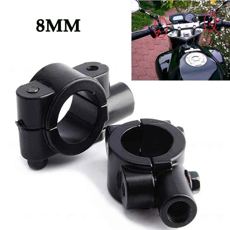 Universal Motorcycle - Black 7/8" Handle Bar Mirror Mount Clamp