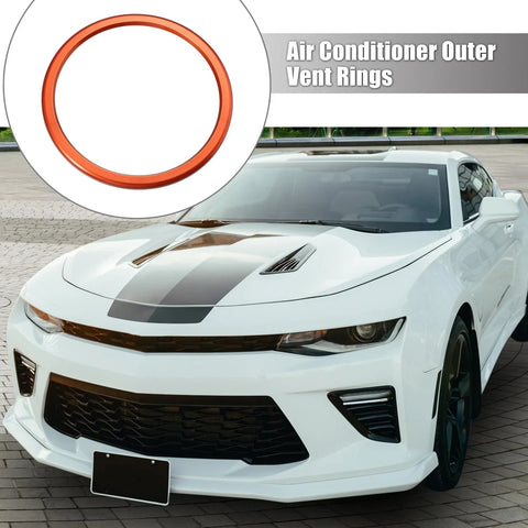 Chevrolet Camaro Orange 4 Pcs AC Outer Vent Ring Trim Covers (2016 - 2020)