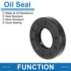 Oil Seal 25x50x10mm Nitrile Rubber Black 5 Pcs