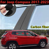 Jeep Compass 6 x Carbon Fiber Window Pillar Trim Cover (2017–2023)