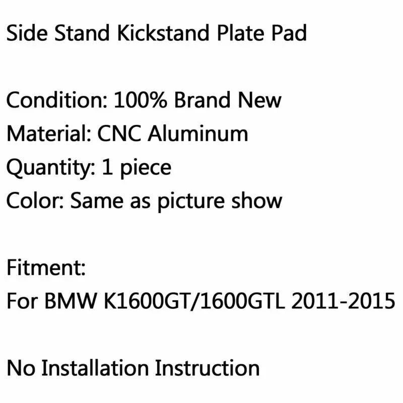 BMW K1600 GT GTL Side Pad Stand Extension Plate (2011-2015)