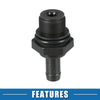 Chevrolet Aveo PCV Valve Exhaust Valve Fittings Black (2004-2008)
