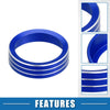 Nissan Rogue 2014-2020 Blue AC Knob Cover Rings
