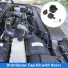 Chevy GM SBC BBC 305 327 350 396 Black with Rotor Distributor Cap Kit